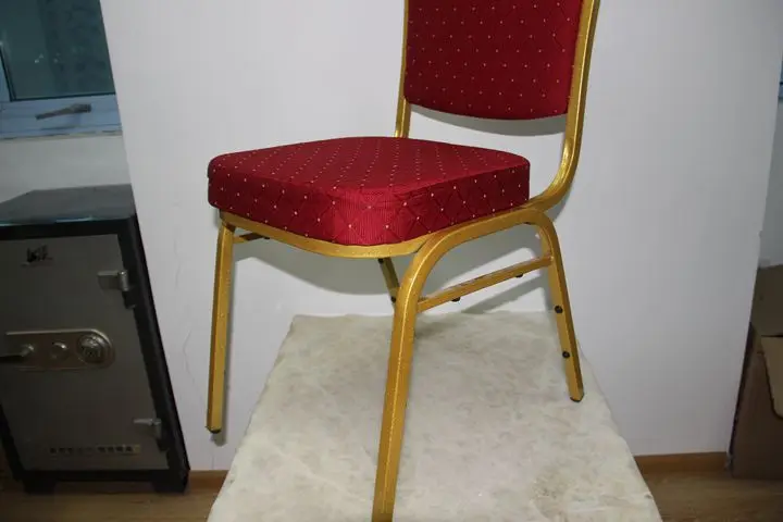 Wholesale Modern Luxury Cheap Used Upholstered Gold Chrome Frame Stacking Event Furniture Banquet Hall Chairs For Sale