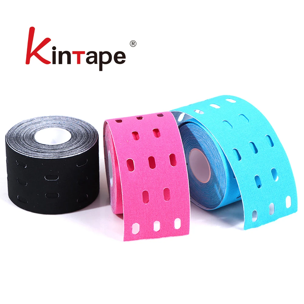 5cm*5m Perforated Muscles Sports Adhesive Tape Therapeutic Care Elastic Physio Punched Kinesiology Tape Bandage Breathable