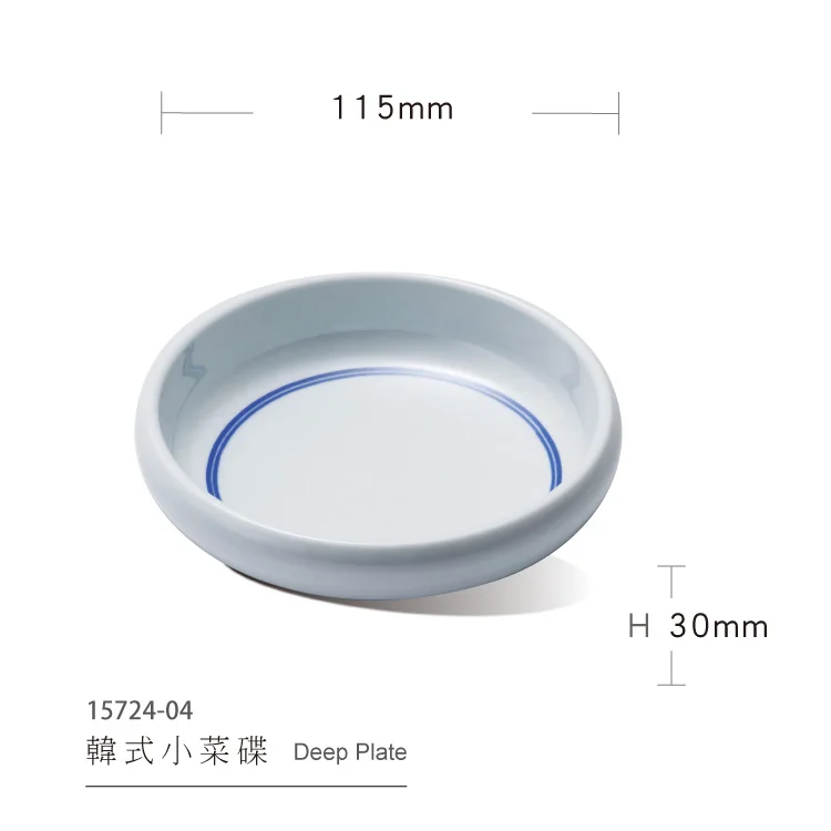 4 Inch Round Melamine Material Plates Sauce Dish  Melamine Blue Lines Pattern Restaurant Side Dishes Serving  Plate