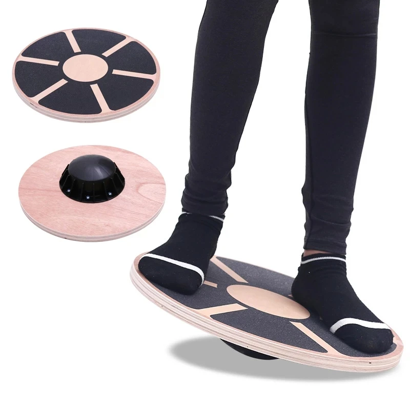 Wooden Balance Board Fitness Waist yoga Twister Anti-skid Dance Wobble Borad Disc Pad Gym Home Training ABS Exercise Equipment