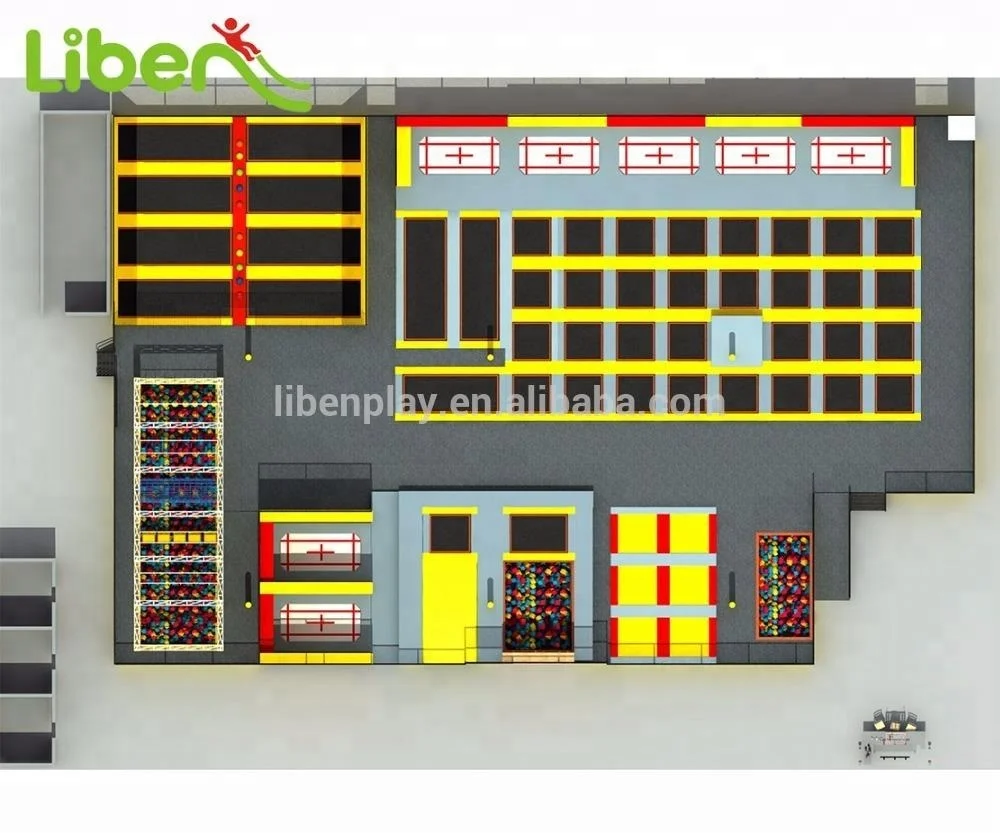 1300sqm ASTM Standard Commercial Adults Indoor Trampoline Park