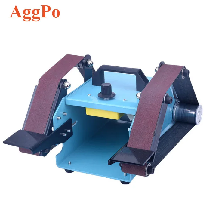 Mini Electric Bench Belt Sander Multifunctional Grinder for DIY Polishing Grinding Cutter Edges Sharpener, with Dual Belt