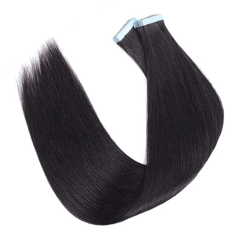 Wholesale vendor raw vietnamese hair wavy and curly double drawn tape ins hair extensions