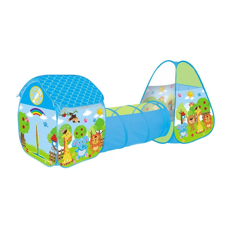 Good Selling Happy Zoo 3 in 1 Indoor Outdoor Plastic Play Baby Toy Child Children Tent Made in China