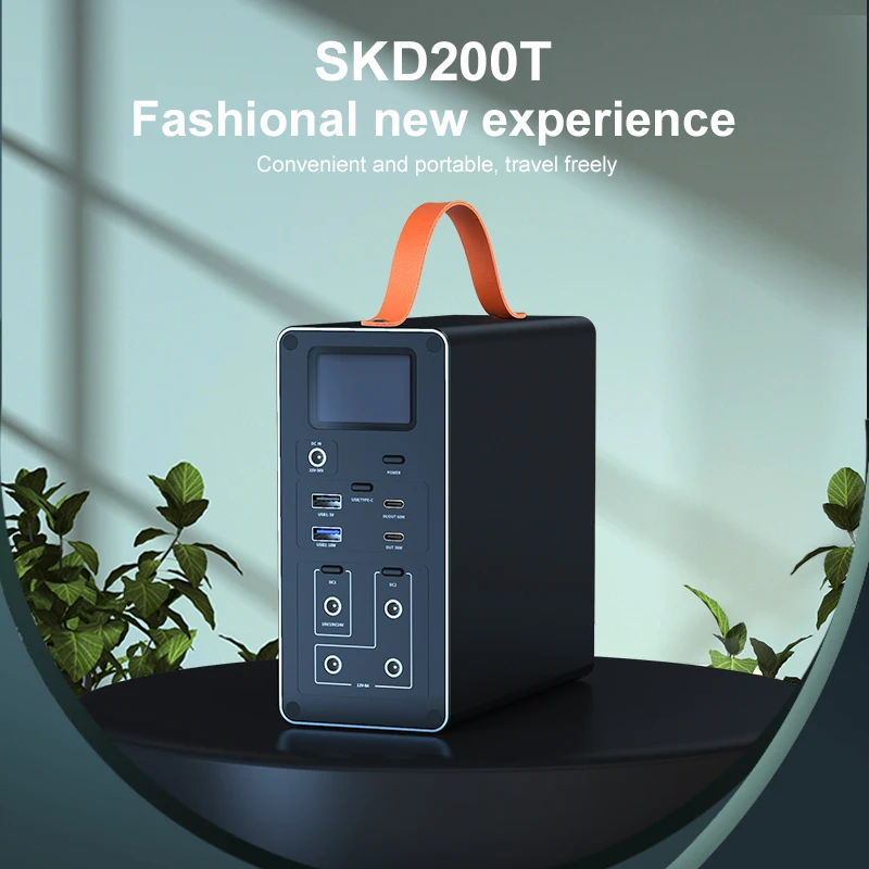 2024 200w 12v and 24v compatible popular power storage for emergency power supply lifepo4 battery  portable solar power station