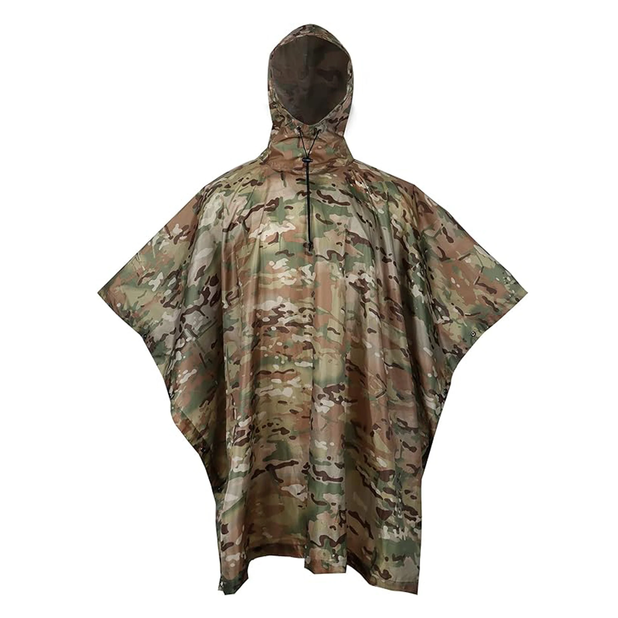 Camouflage Rain Coat  Waterproof Lightweight Rain Poncho Tactical Shelter Outdoor Ground Sheet