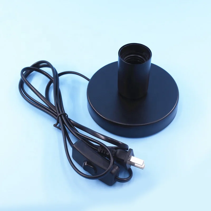 Hot Sale Hotel Modern Desk Lamp Iron Material E27 Holder 220V Bedside Edison Table Lamp with EU UK US plug