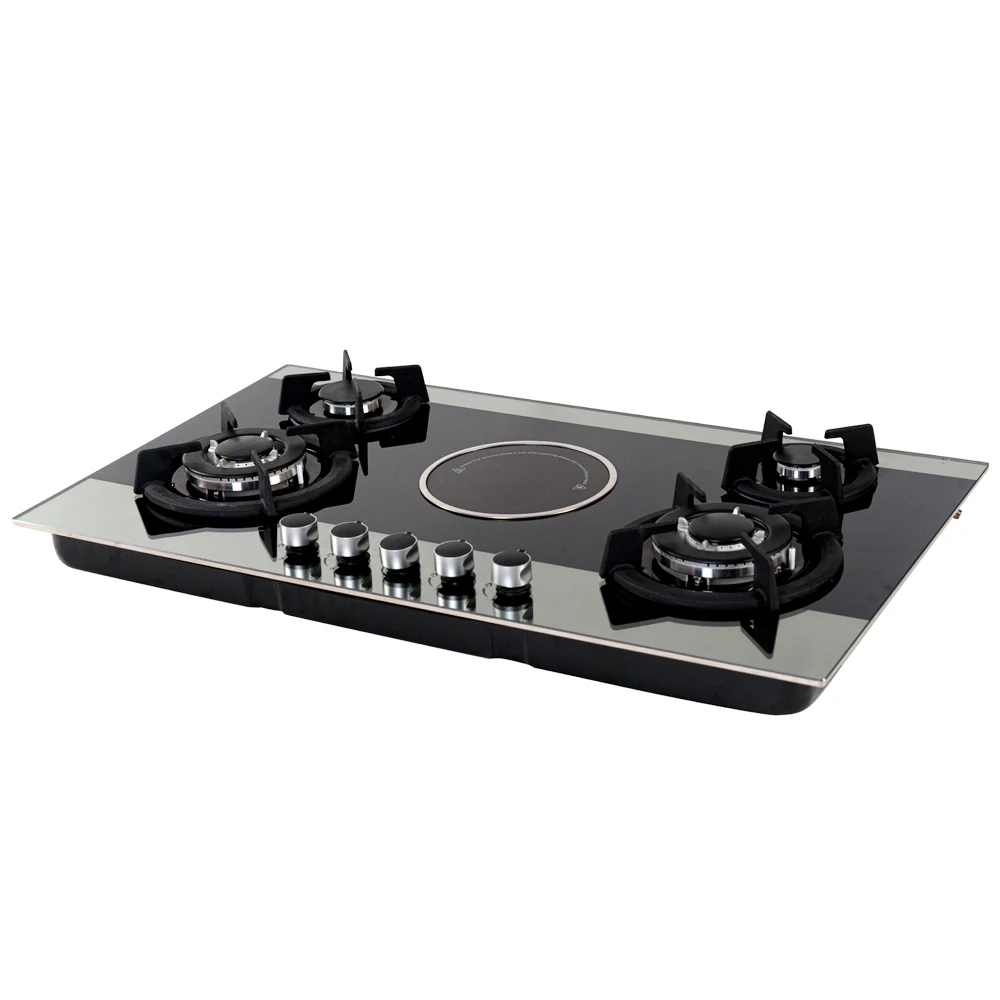 220V/110V Black tempered glass Inliad Easy Use kitchen use Portable Table Top Gas Stove