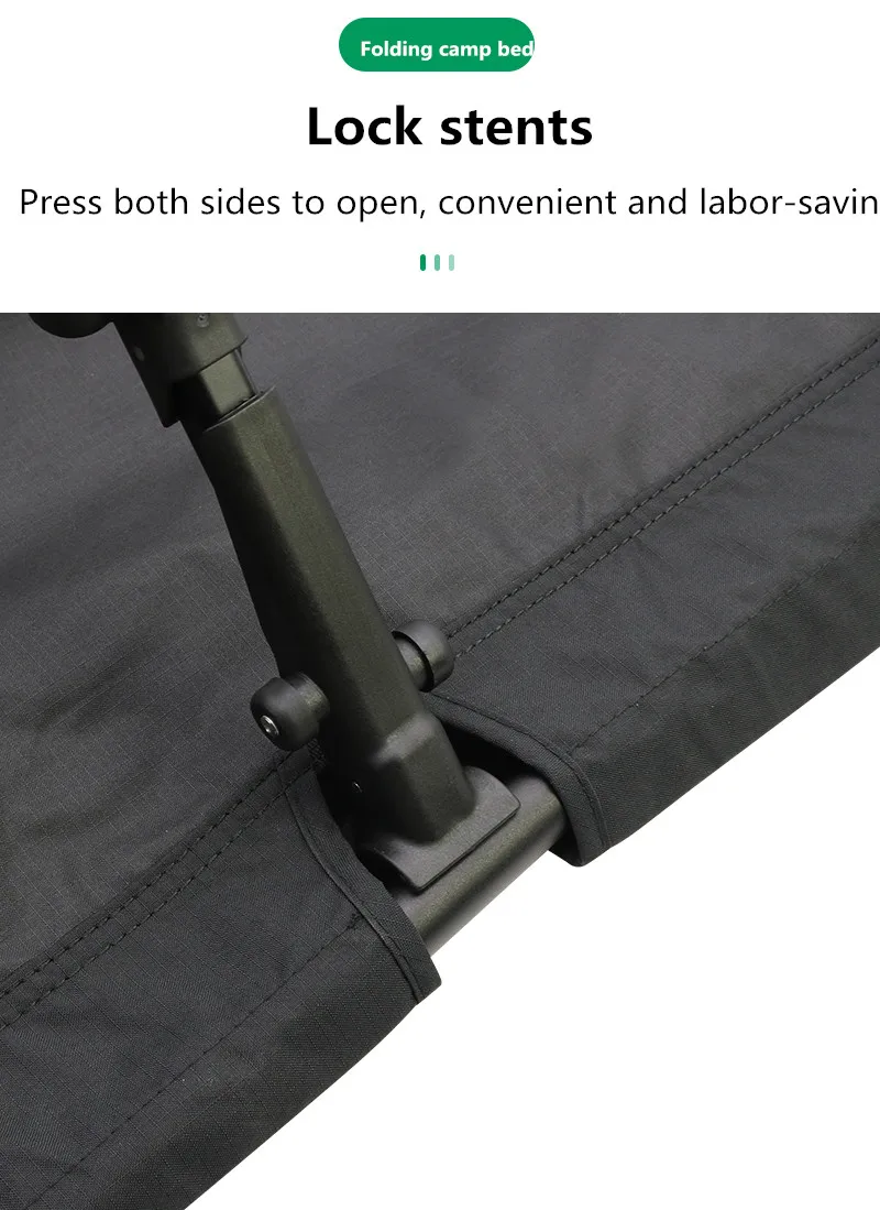 New Arrival Customized Portable Outdoor Aluminium Adjustable Sleeping Camping Folding Bed