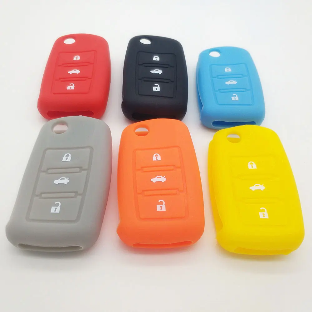 Силиконовый чехол с 3-кнопочным пультом для автомобиля