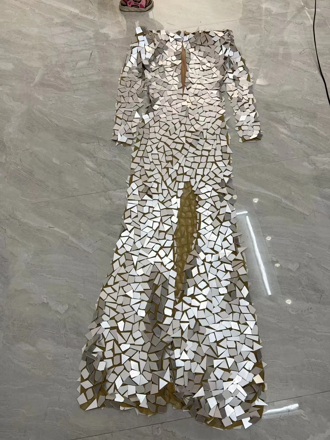 Vestido Elegant Sequin Birthday Wedding Dinner Party Dress Lady Sexy High Slit Prom Mermaid Dress Women Formal Evening Dresses