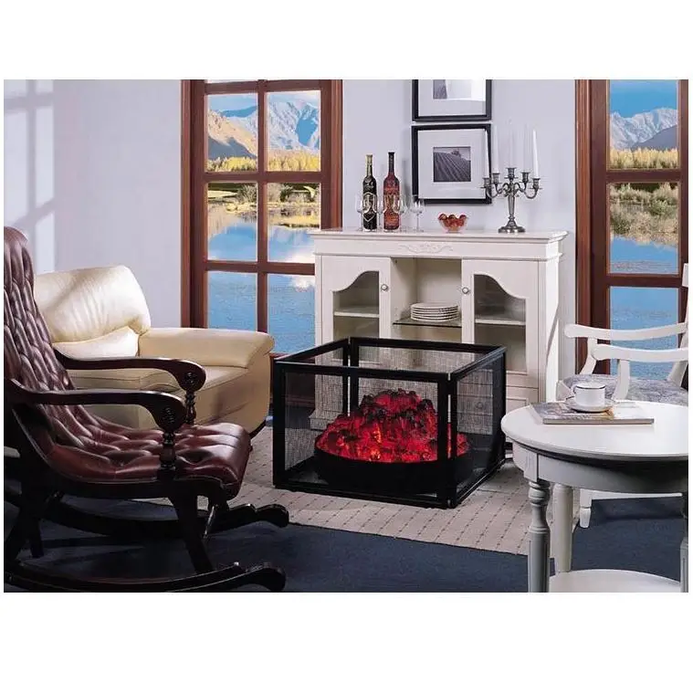Wood Fireplace Hight Quality Eco Friendly Decor Low Price Screen Fireplace Heat Exchanger Copper Tube