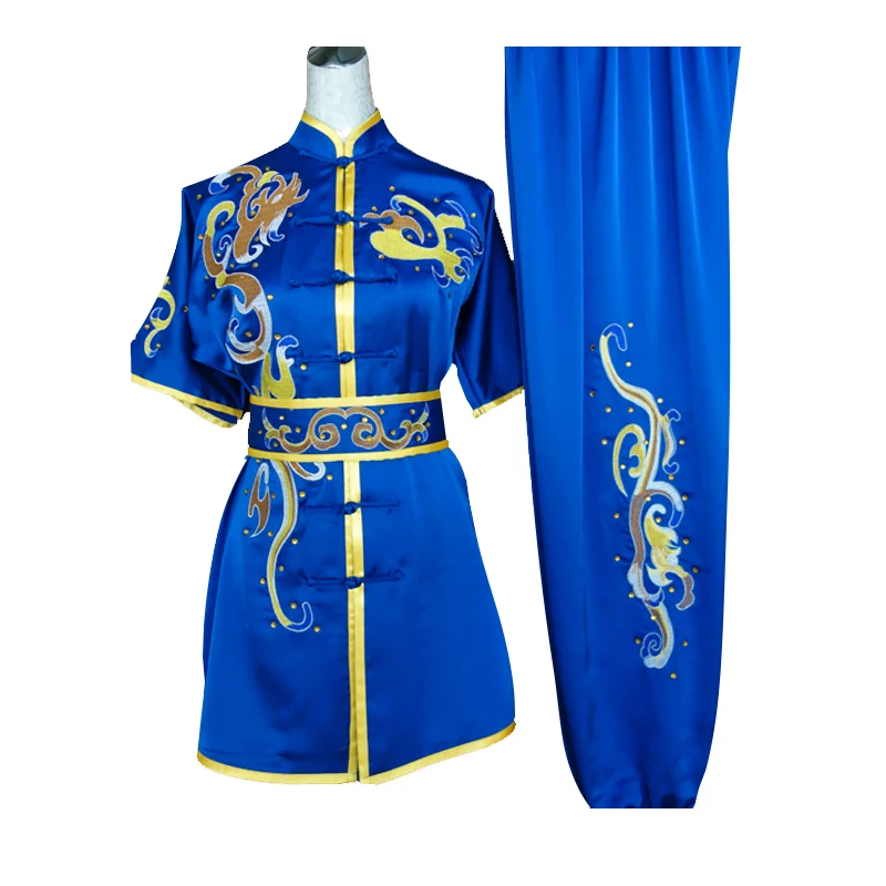 Competition kungfu suits martial arts wushu clothes embroidery men women kungfu uniform for sale
