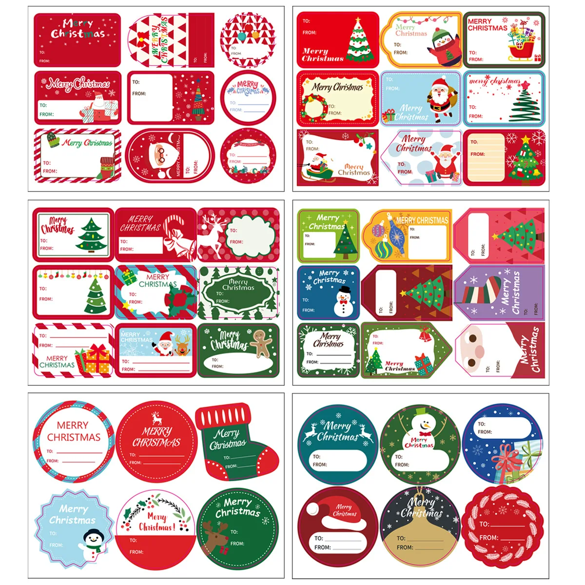 Самоклеящиеся рождественские подарочные этикетки на заказ, наклейки, рождественский подарок, этикетки для закладок, скрапбукингов, подарочные бумажные обертки