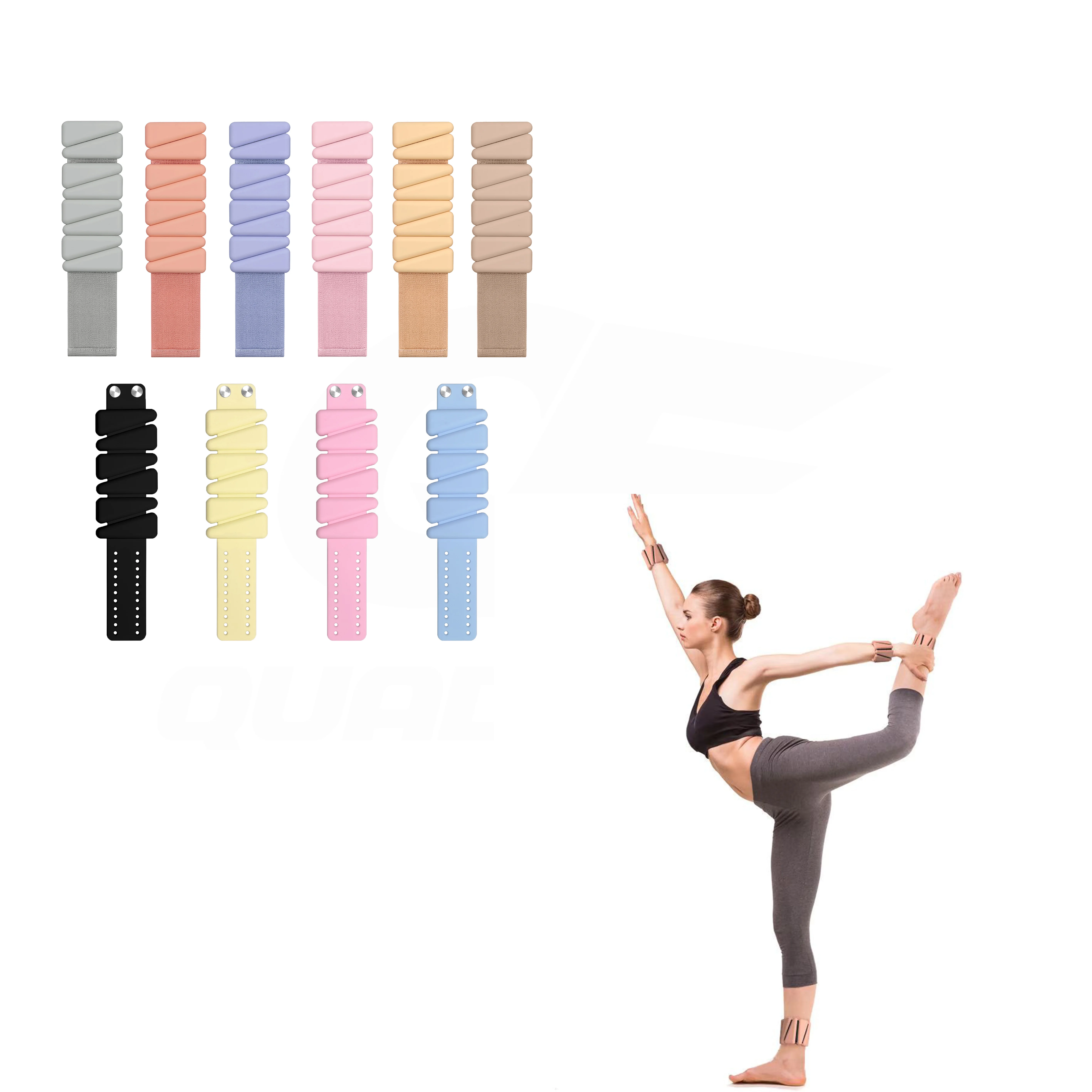 Ankle Weights Set-1lb Pairs Versatile for Yoga Running Barre Pilates Cardio & Aerobics Wearable Bracelets Adjustable Wrist