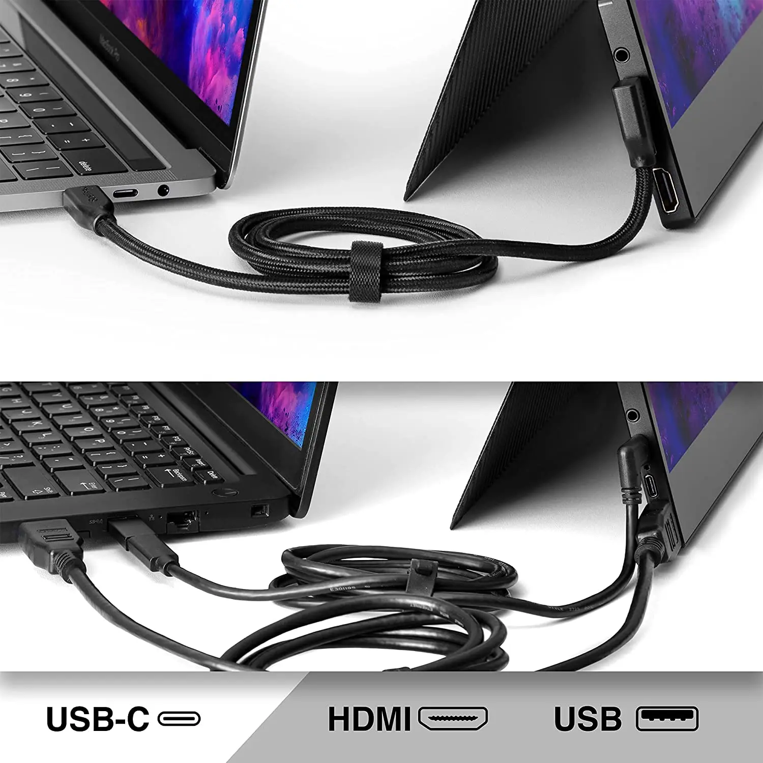 Безрамочный дизайн 15 6 Inch ультра тонкий 1080p 300 cd/m2 Яркость Портативный 4K ноутбук для контроля уровня сахара в крови с 2 Way USB двумя динамиками