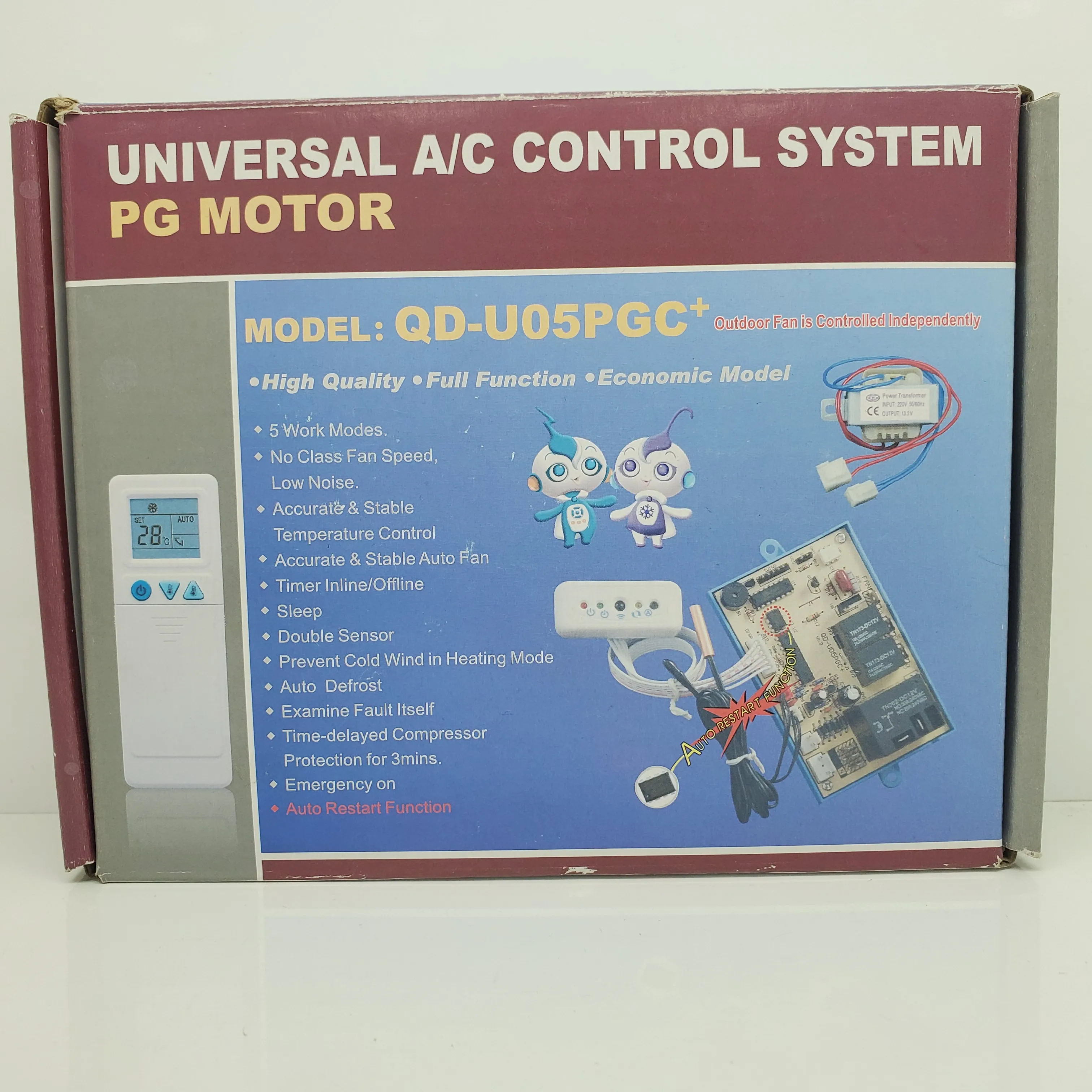 QUNDA QD-U05PGC+ Universal A/C control system board for PG motor auto-restart function
