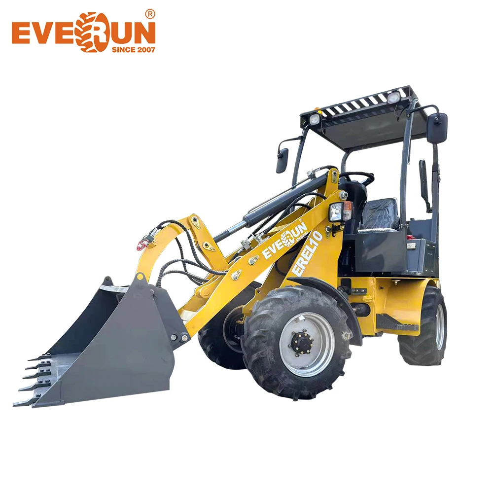 CE EPA EVERUN OEM EREL10 1t hot sale small mini electric farm home garden battery wheel loader price