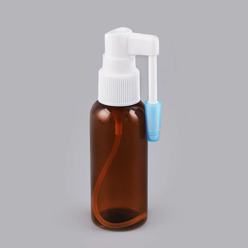 White black color 30ml medical oral throat spray bottle plastic oral nasal throat mist spray bottle for medical