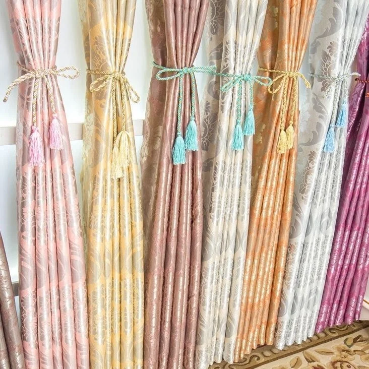 High quality 100% Polyester Material american style Jacquard  curtain fabric/jacquard fabric for curtain