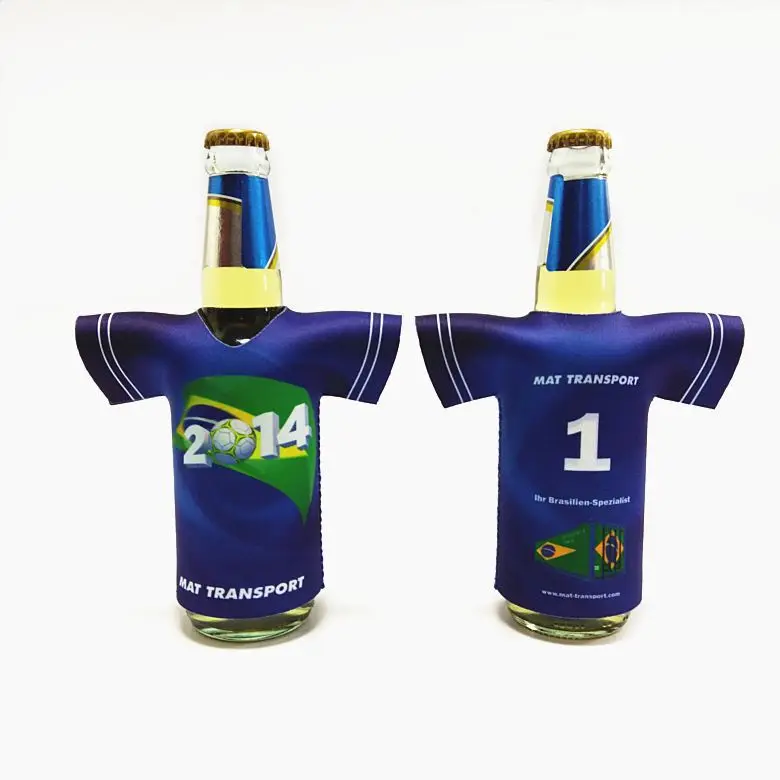 Personalized T shirt Jersey shape Neoprene beer bottle or can sleeve