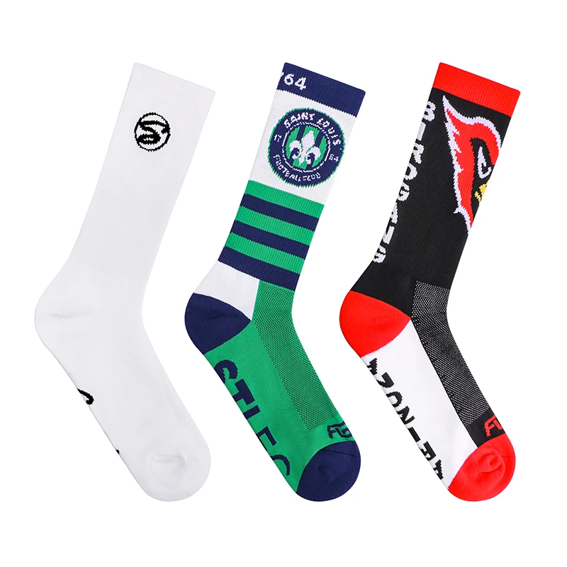 2021 Custom Knit Cotton Fashion Printed Socks For Men Sports Socks Custom Logo Design Embroidered Horse Riding Socks Equestrian