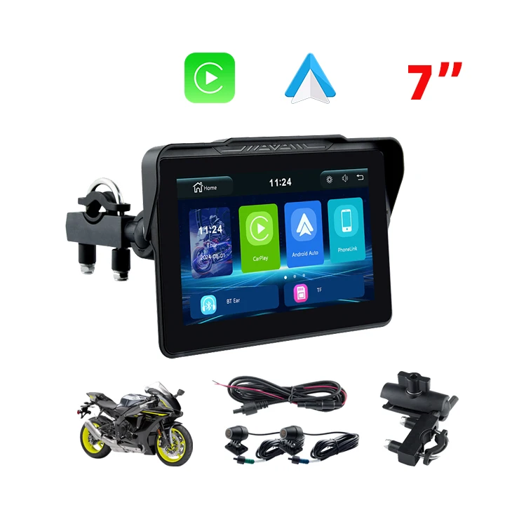 EKIY 7 дюймов Carplay Мотоцикл Портативный беспроводной CarPlay андроид автоматический экран зеркальный мотоциклетная навигация