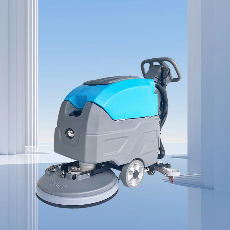 Easy to operate auto floor cleaner electric compact floor scrubber with brushes for concrete hard floor cleaning