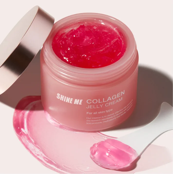 OEM ODM Soluble Collagen Jelly Cream Mask Contains Niacinamide & Freeze Dried Hydrolyzed Collagen Reduce Fine Lines & Dullness