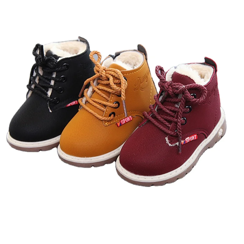 
Winter fashion design velvet kids warm plush children casual shoes for girls and boys 