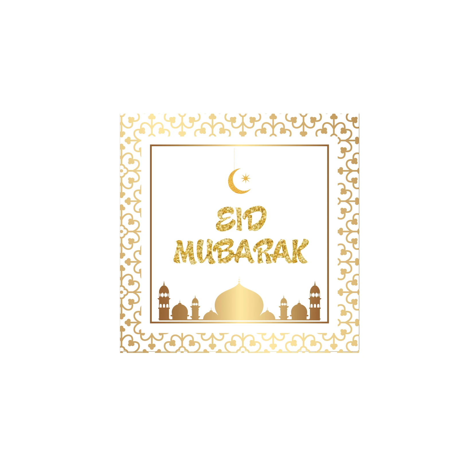 MM089 Eid Mubarak Рамадан набор одноразовой бумажной посуды праздничные принадлежности украшения с тарелками чашки салфетки