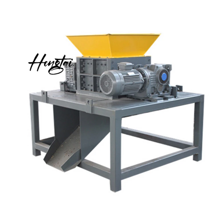 Bag Crushing Grinding Crusher Double Shaft Waste Tire Rubber Plastic Metal Scraps Shredder Cutting Machine