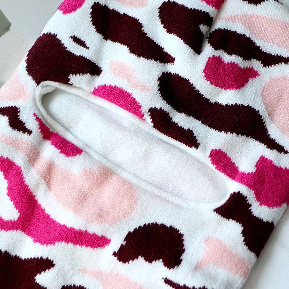 Hengxing Manufacturer bulk custom winter two tone one hole women full face ski mask wholesale