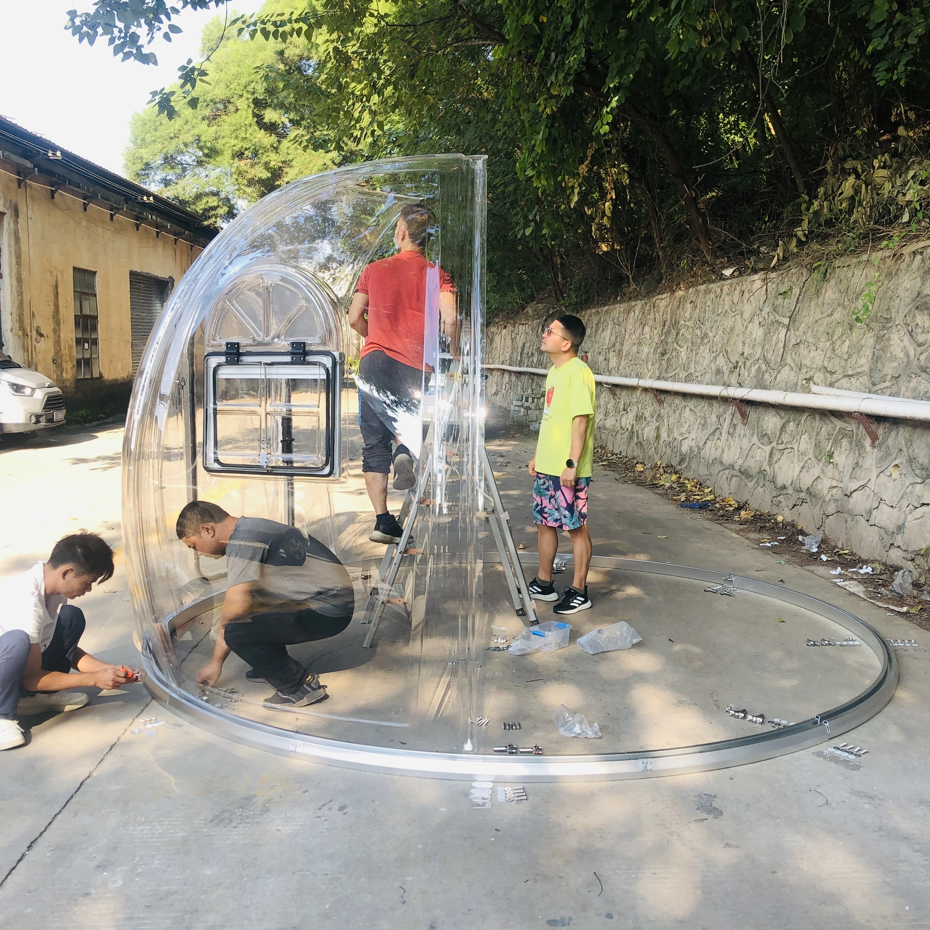 transparent camping polycarbonate bubble tent Outdoor /Starry Sky Cabin House PC Home Dome Transparent Bubble Dome Tent