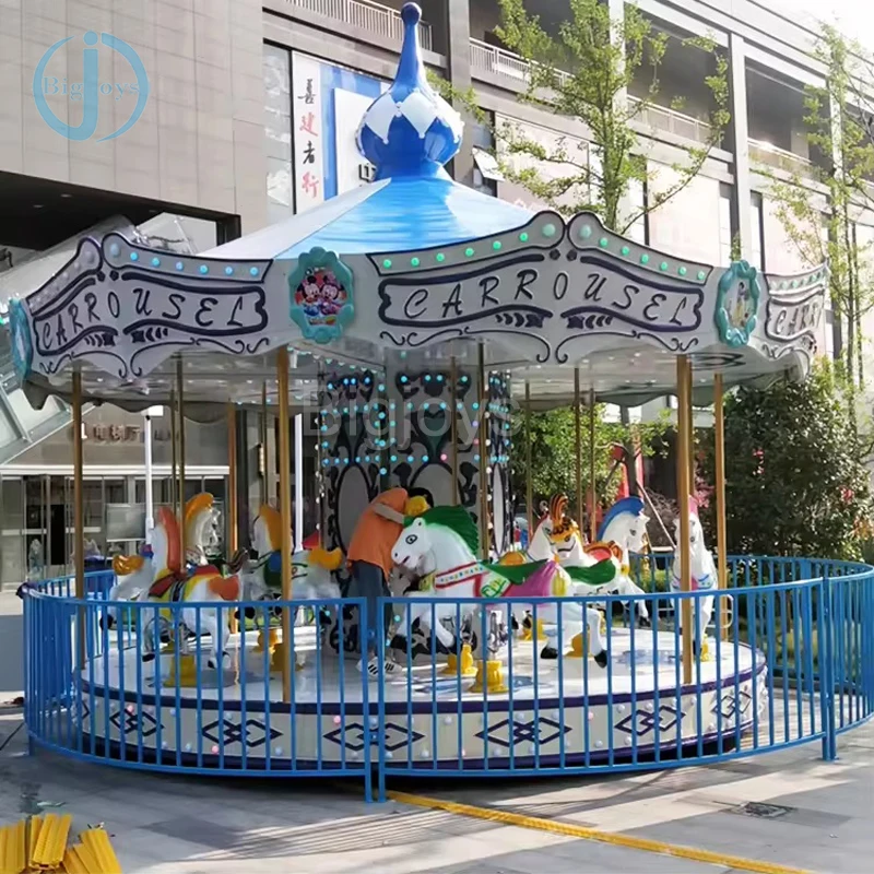Durable popular 12 seats luxury merry go round children adult amusement park rides for sale