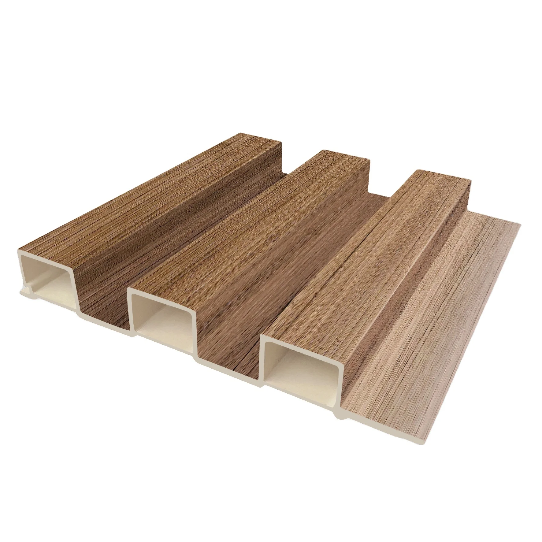 wooden cladding interior plastic composite fluted covering board wainscoting vinyl timber decorativo 3d wpc wall panel