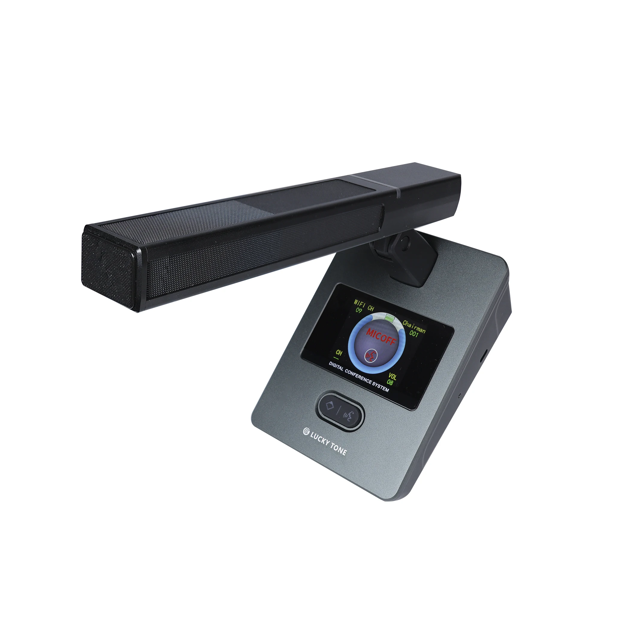 Wireless Audio Video Conference System Square Tube Desktop Microphone with Video Tracing