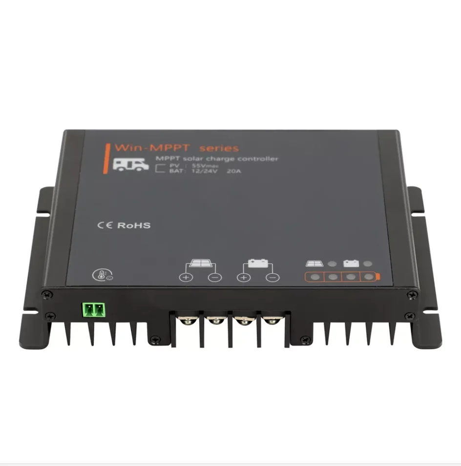 MPPT RV Solar Controller 50V PV Input Voltage 20A For Gel AGM Liquid Lithium Battery 12V 24V System Waterproof IP54