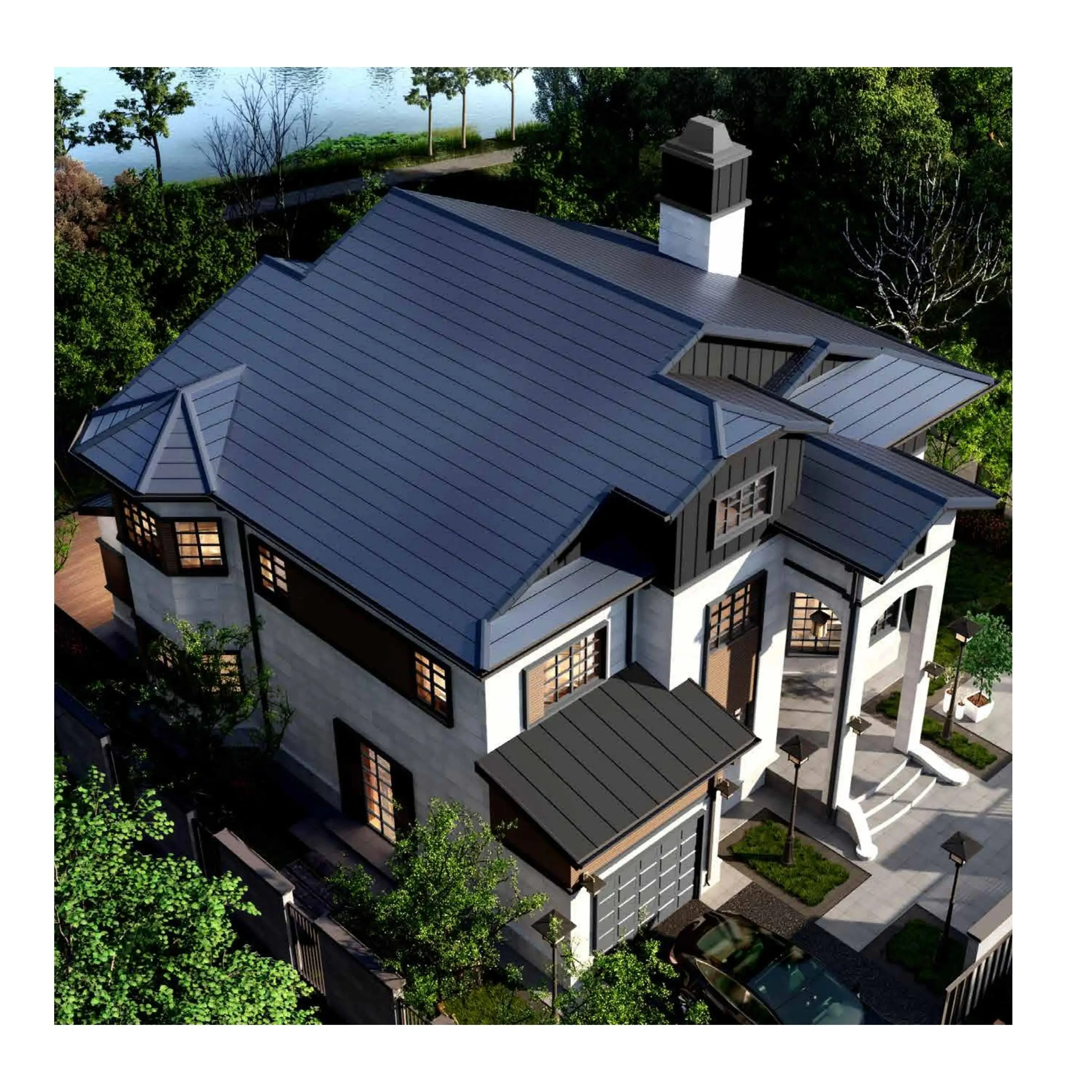 Intenergy  Solar bipv panel roof transparent solar tile and cell panel 70w system design for color BIPV