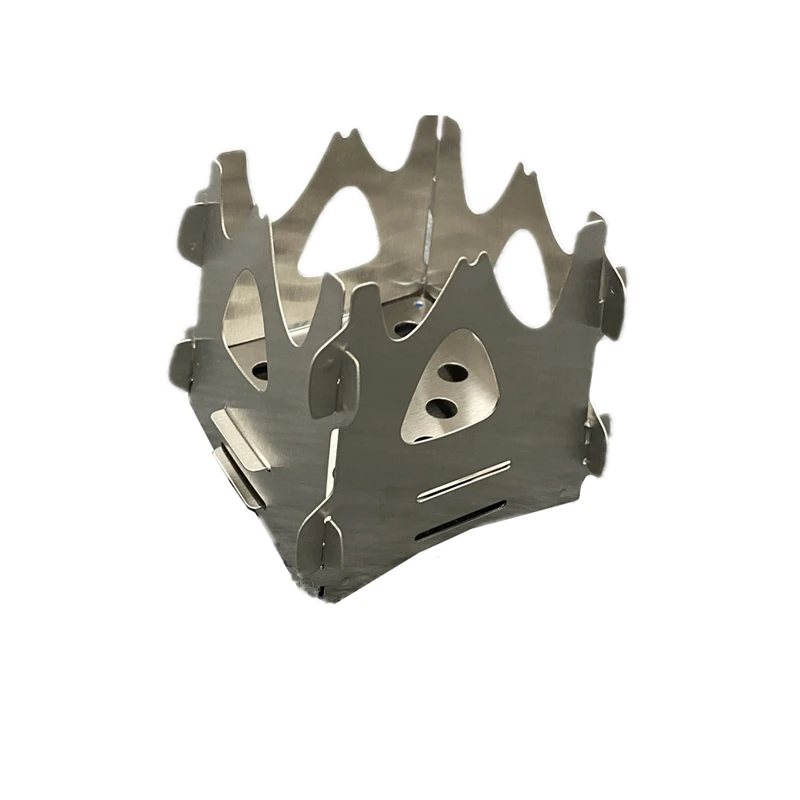 JWQ-009 Picnic stainless steel portable wood stove mini assembly card camp stove