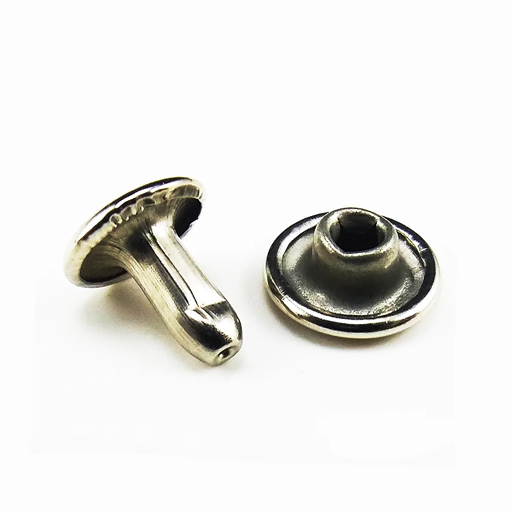 Stainless Steel Double-Sided Rivets Flat Bump Nails DIY Handmade Purse Key Bag Leather Accessories Half Steel Nails