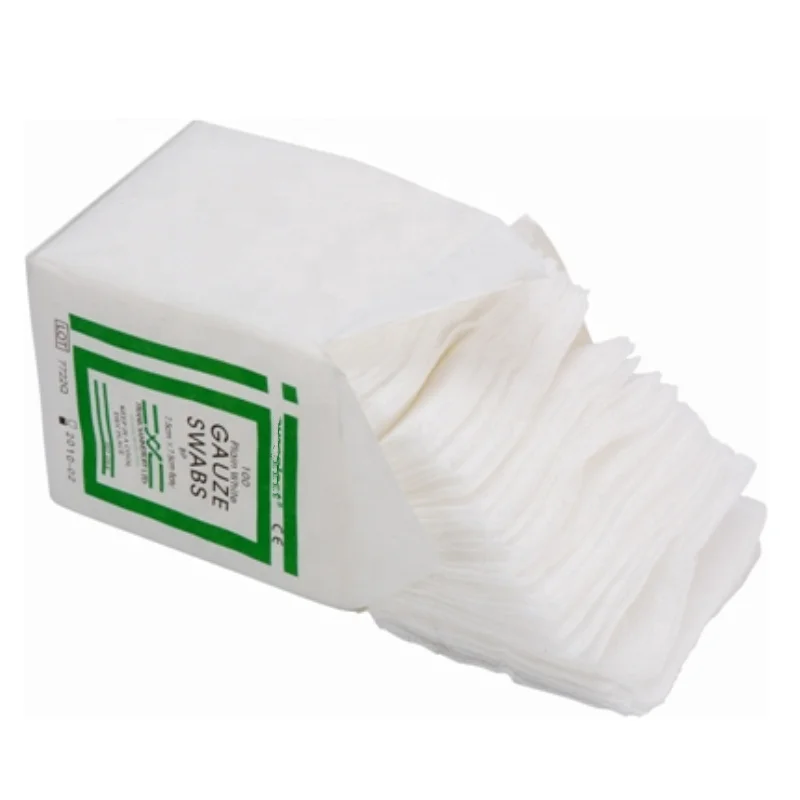 Absorbent Gauze Cotton Dental Sponges Fabric Swabs /Medical Folding Gauze Pads hemostatic Compress pads(gaze/gaza/garza/gasa)