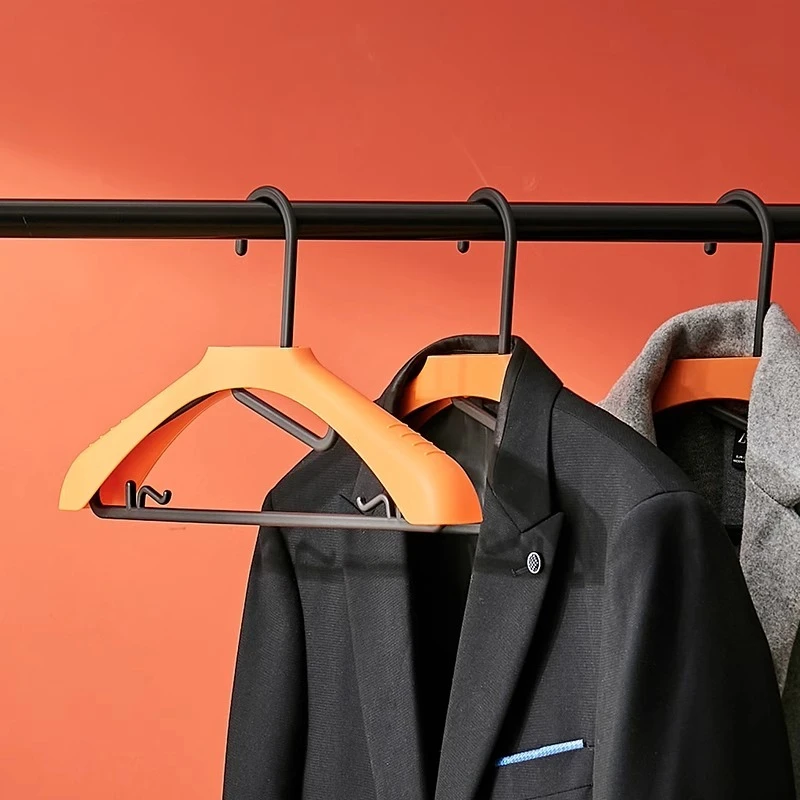 Wide shoulder hanger Grey 10 pieces Home drying rack multi-clip hook retractable clothes socks storage rack