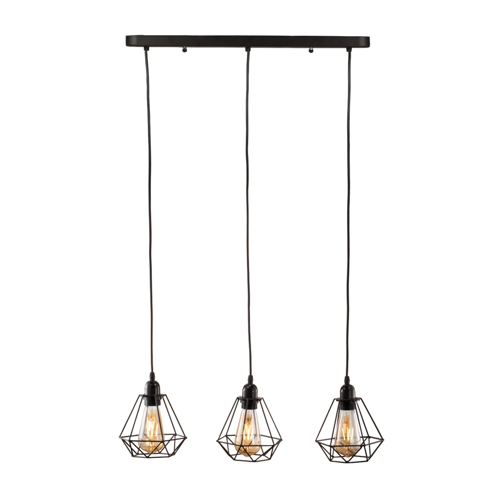 Nordic loft vintage industrial pendent light bar coffee shop glass shade pendant lamp
