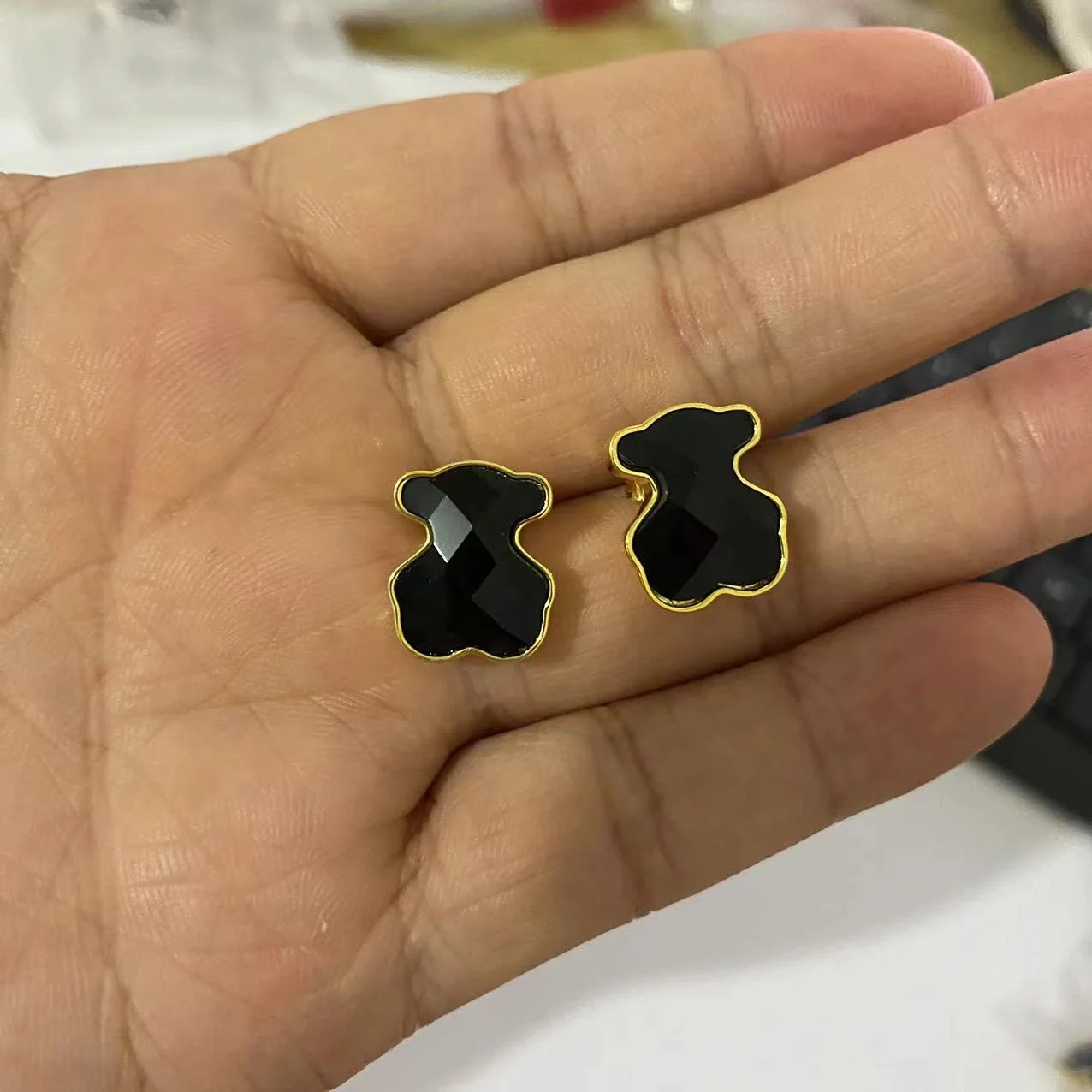 Wholesale price High quality spain bear sterling silver 925 earrings studs For touses earring jewelry making