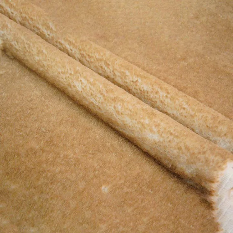Multi-color 400gsm 100% Polyester Short Plush Fleece Poly Tip Dyeing Fake Faux Rabbit Fur Fabric