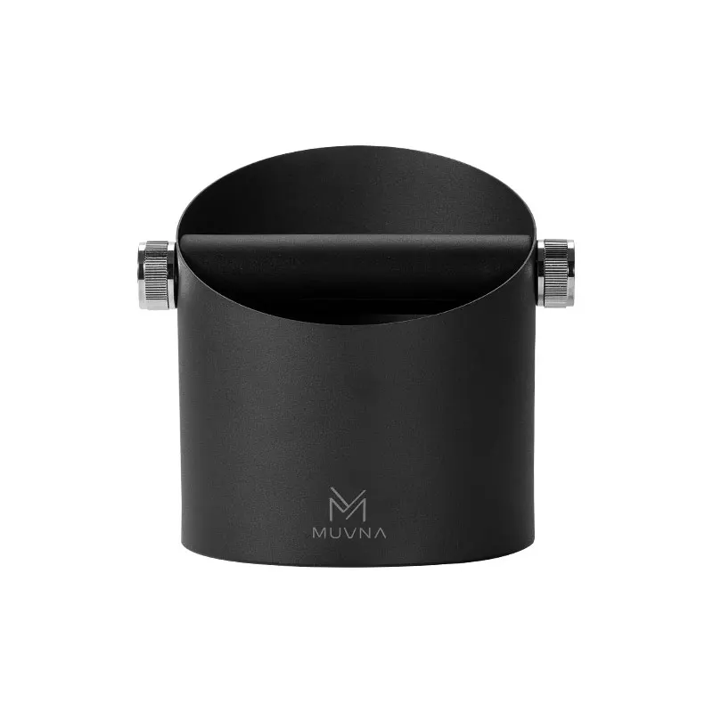 MUVNA Stainless steel powder bucket bevel edge Diagonal design Coffee knock box Coffee grounds bucket