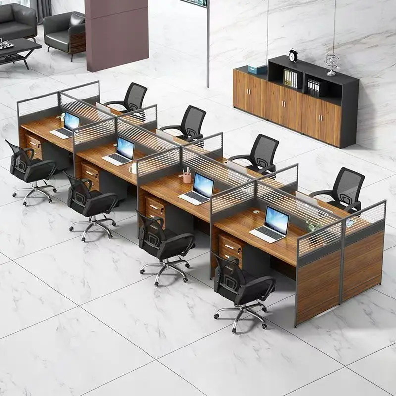 Простая комбинация офисного стола и стула, набор офисных стульев, рабочая станция для персонала, полный набор экранных перегородок, стол для персонала