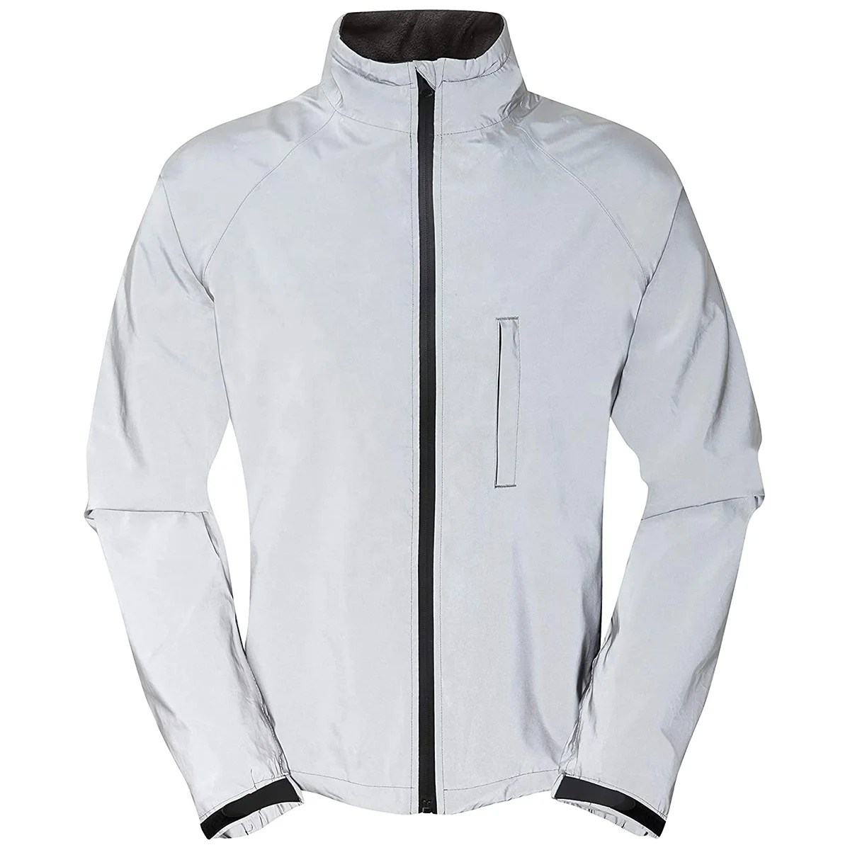 Cycling Jacket Waterproof Breathable High Visibility Reflective Silver