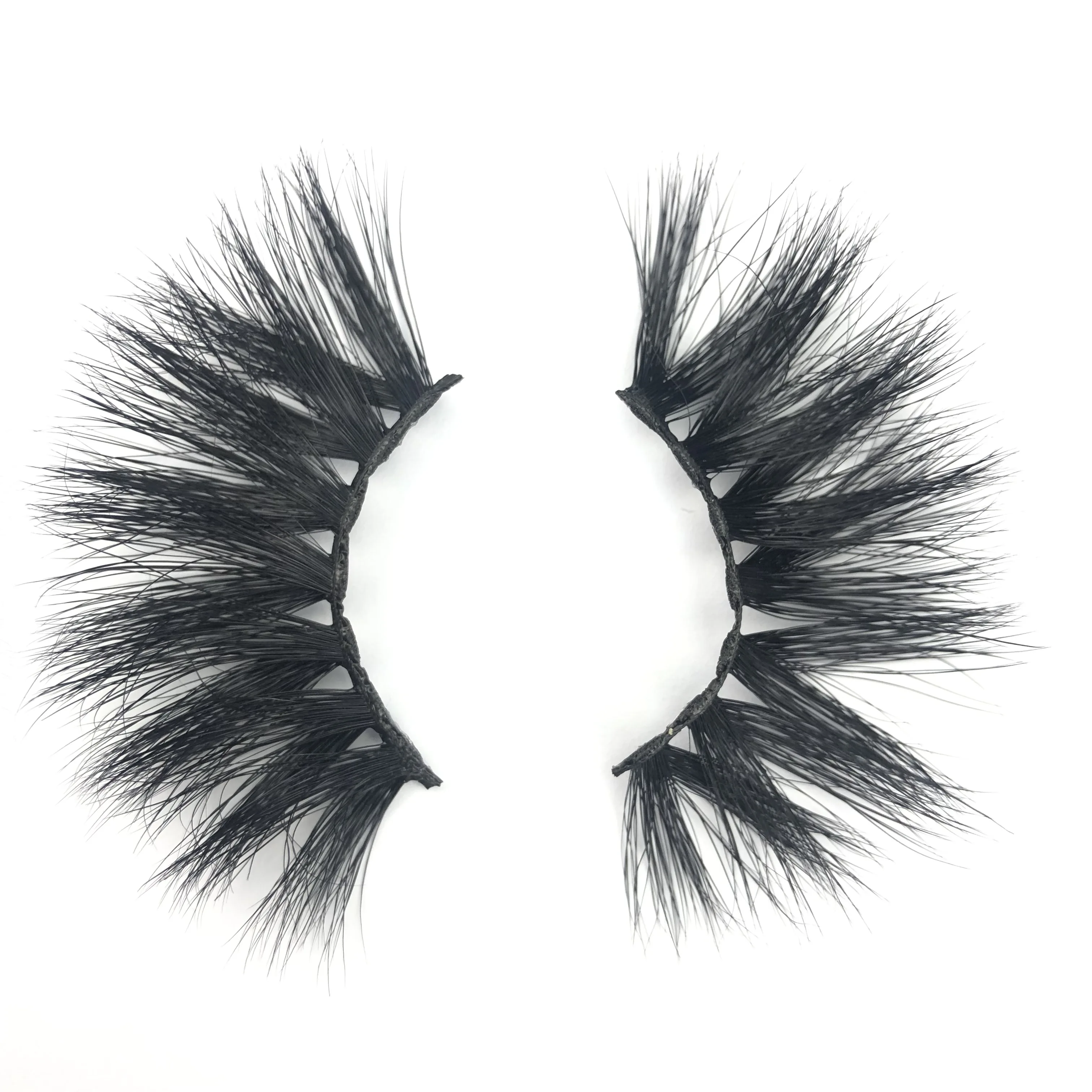 
Hot Selling 2021 Mink Lashes 25mm 3D Real Mink Strip Eyelashes Custom Private Label Eye Lash 